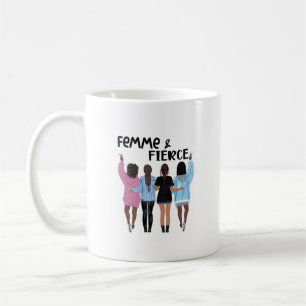 Femme och våldsam motiv Mugg