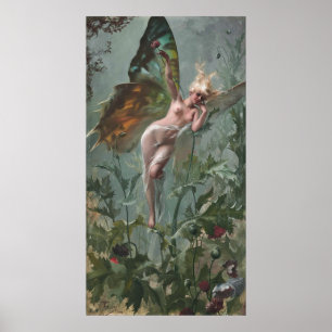 Femme Papillon, av Luis Ricardo Falero Poster