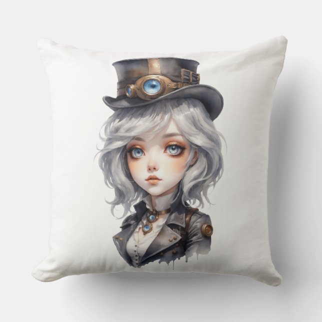 Femme SteamPunk Kudde (Framsida)
