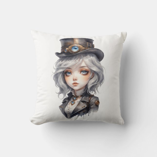 Femme SteamPunk Kudde (Framsida)