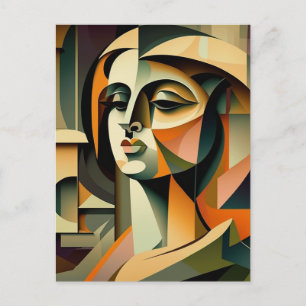 Femme vackra cubisme vykort