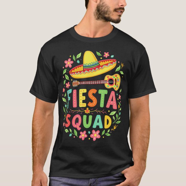 Femmefatale-kvadrat Cinco De Mayo Mexikansk T Shirt (Framsida)
