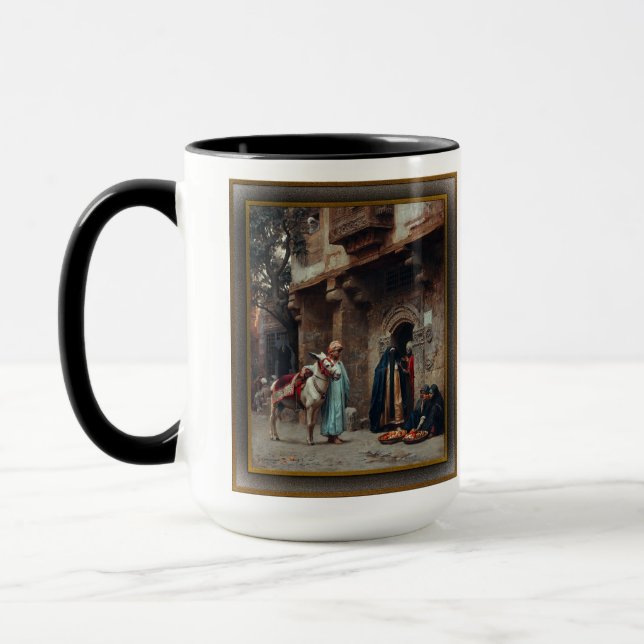 Femmes Arabes Devant Une Porte Mugg (Vänster)