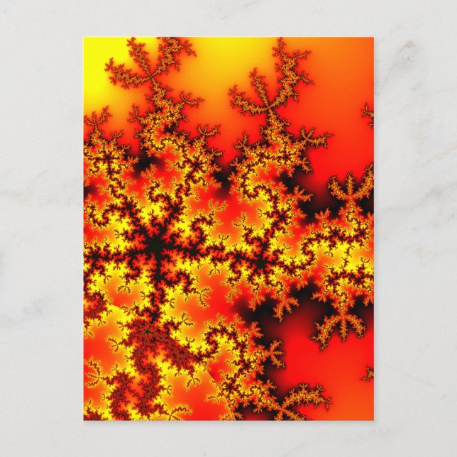 Femstjärn-fraktal Vykort (Framsida)