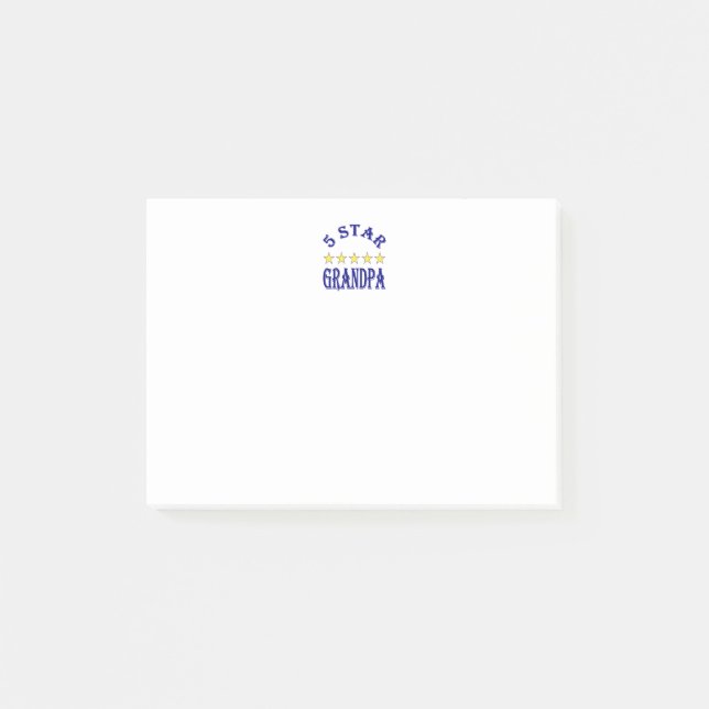 Femstjärnig farfar post-it block (Framsida)