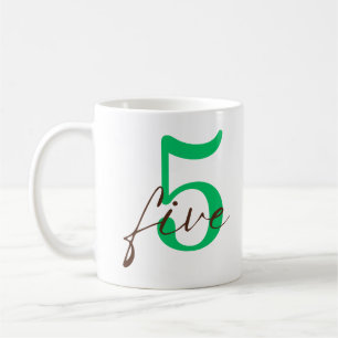 Femte 5-årsjubileum med personalisering kaffemugg