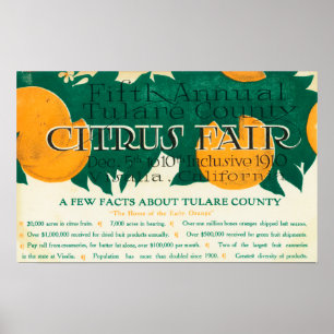 Femte årliga Tulare County citrusa mässabefordra Poster