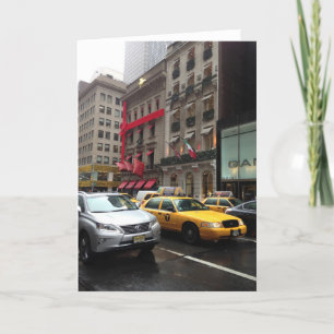 Femte årstidsbilden av New York City NYC Julfoto Helgkort