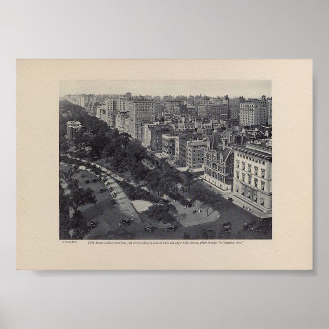 Femte Ave, 59th Street, Central Park, Millionaires Poster (Framsidan)