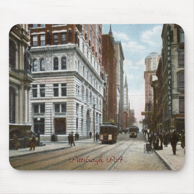 Femte Ave. och Wood Street Mousepad Musmatta (Framsidan)
