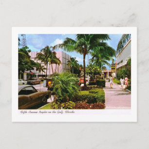 Femte Ave. Shopping, Neapel, Florida Vintage Vykort