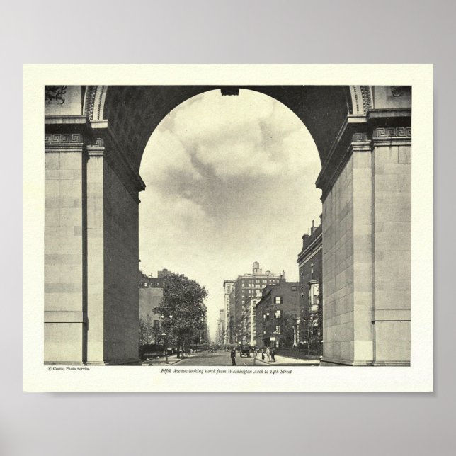 Femte Ave, Washington Arch, New York City Poster (Framsidan)