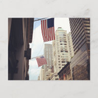 Femte Avenue American Flaggor NYC New York City