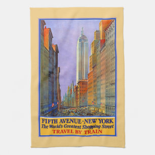 Femte Avenue New York Vintage bild Towel Kökshandduk