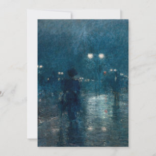 Femte Avenue Nocturne Childe Hassam