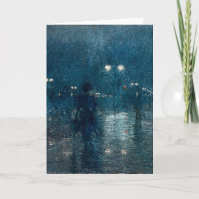 Femte Avenue Nocturne | Childe Hassam Kort (Framsida)