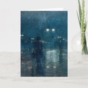 Femte Avenue Nocturne Childe Hassam Kort