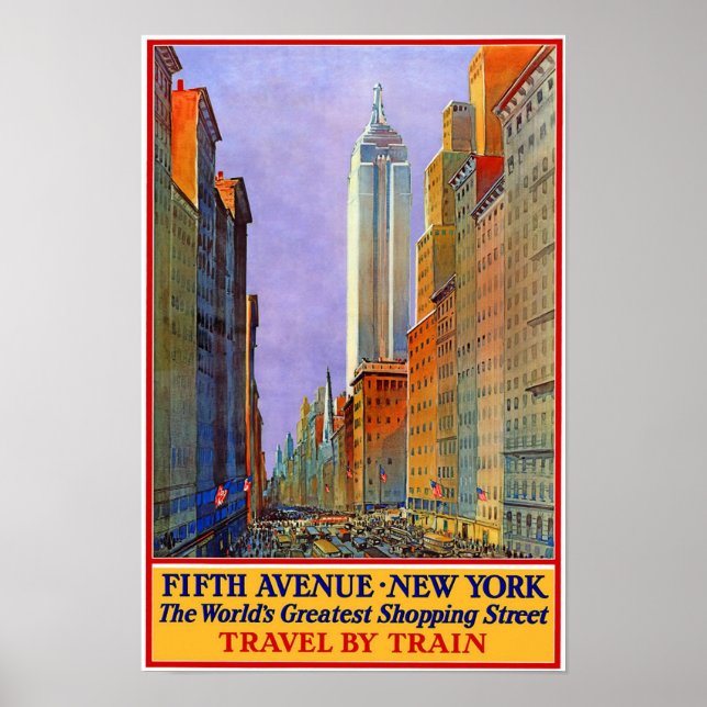 Femte Avenue Vintage affisch (Framsidan)