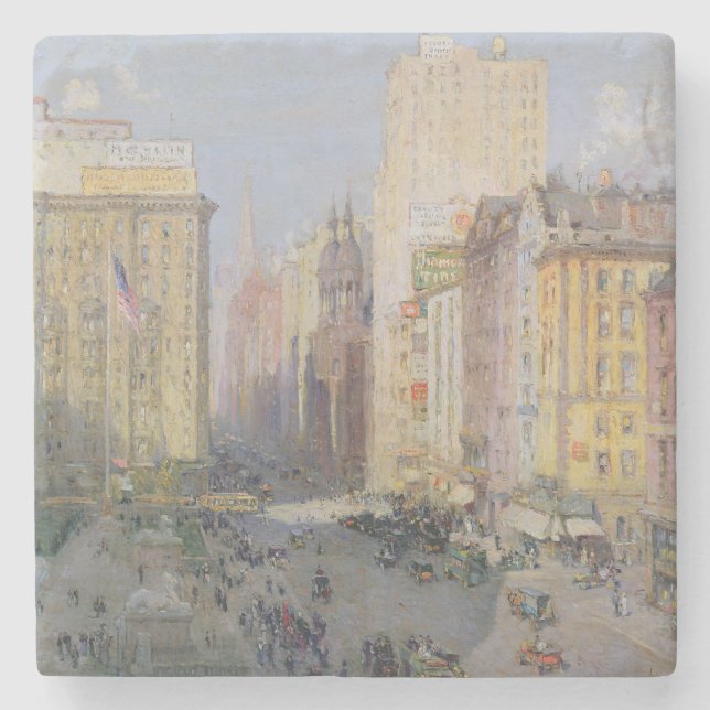 Femte Aveny, New York, 1913 Underlägg Sten (Framsidan)