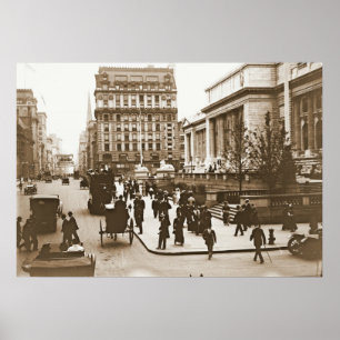 Femte aveny & New York City offentligt bibliotek Poster