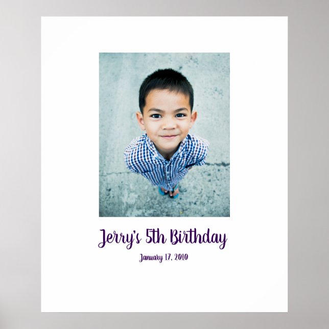 Femte barnfödelsedag 5:e tecknet in Party Board 5 Poster (Framsidan)