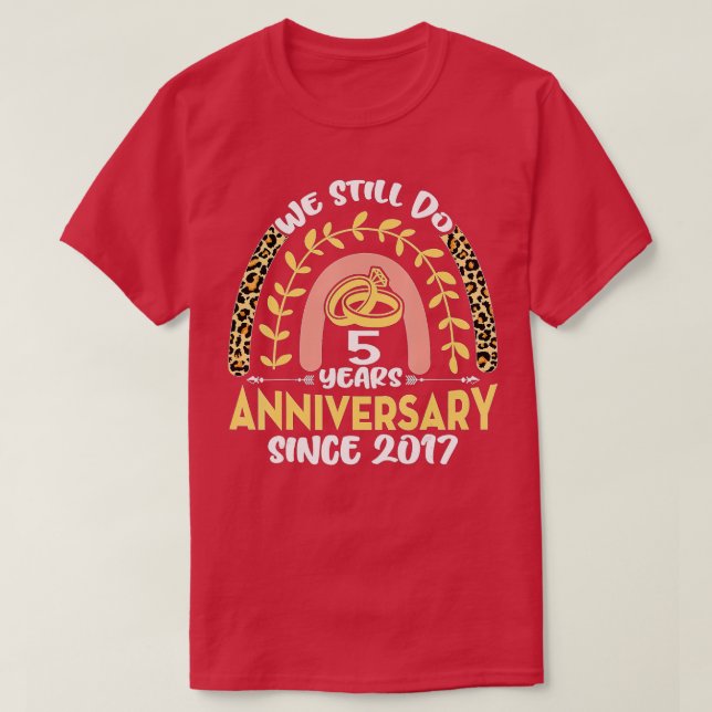 Femte Bröllop-årsdagen är fortfarande 5 år för leo T Shirt (Design framsida)