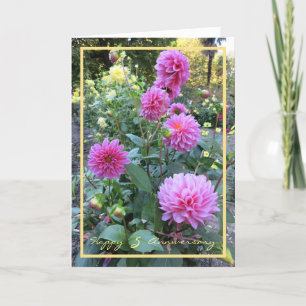 Femte Bröllop-årsdagen Önskemål 5-Chrysanthemum Kort