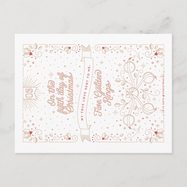 FEMTE DAG AV JUL/julvykortet Helg Vykort (Framsida)