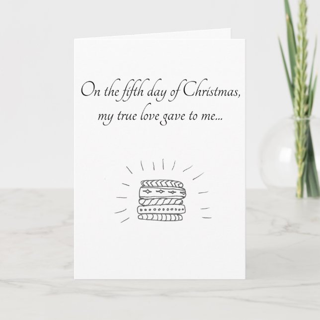 Femte dag av julkortet kort (Framsida)