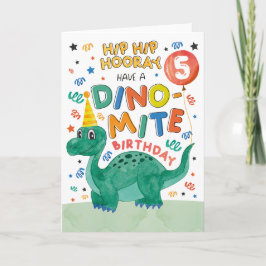 Femte dinosauriekortet | Utskrivbar dosinosaur Inbjudan