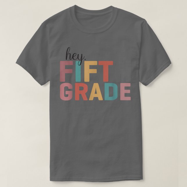 Femte femte Klass Back to school Studenter Teache T Shirt (Design framsida)
