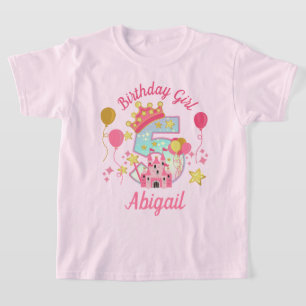 Femte födelsedag Princess Casttle Shirt T