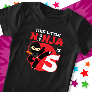 Femte födelsedagen 5 år gamla barn Party Little Ni T Shirt