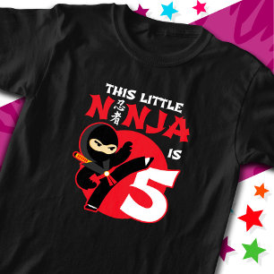 Femte födelsedagen 5 år gamla barn Party Little Ni T Shirt