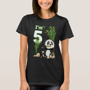 Femte födelsedagen 5 år gammal Party-djurpanda T Shirt