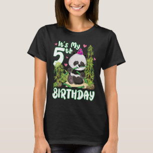 Femte födelsedagen 5 år gammal Party-djurpanda T Shirt