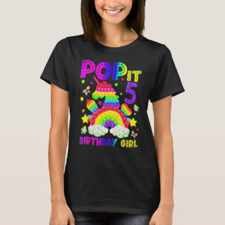 Femte födelsedagen Fidget Leksak pop det födelseda T Shirt