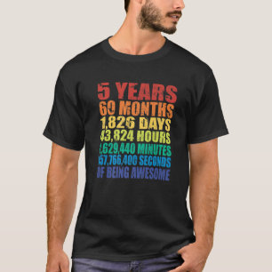 Femte födelsedagen för pojkar t shirt