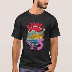Femte födelsedagen i Rawr! Ankylosaurus I Family M T Shirt