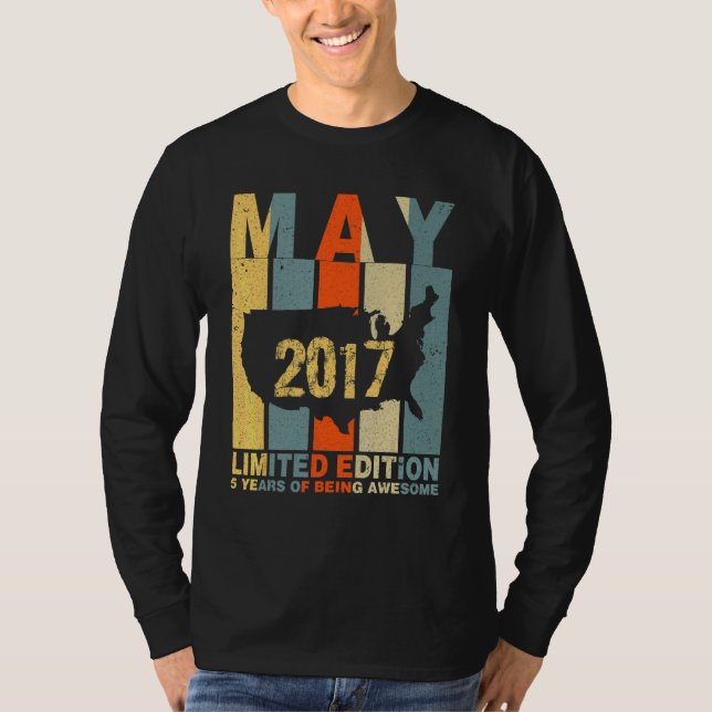 Femte födelsedagen maj 2017, 5 år efter att ha var t shirt (Framsida)
