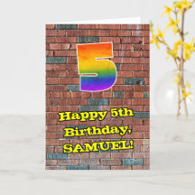 Femte födelsedagen: Roligt Graffiti-Inspired Rainb