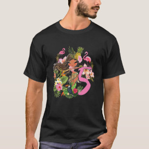 Femte födelsedagen Tiki Party Sommaren Hula Hawaii T Shirt