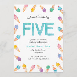 Femte Födelsedagsfesten | Inbjudan till Rainbow Ic