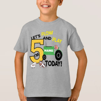 Femte födelsedagskaltraktorn - gården Tema party T Shirt