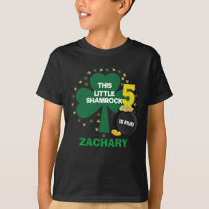 Femte födelsedagsknappen Irish schrock for St.Pat T Shirt
