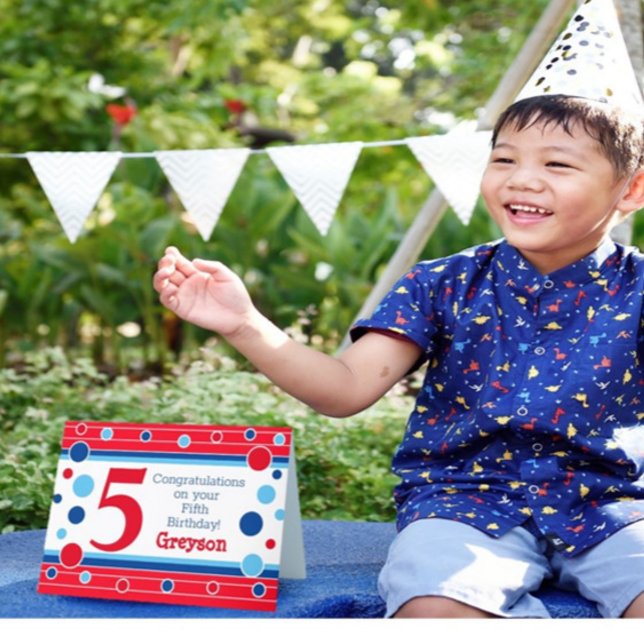 Femte födelsedagskortet! Personligen! Kort (Skapare uppladdad)