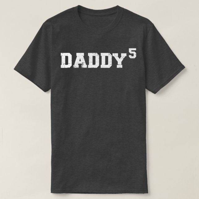Femte gången pappa pappa av fem barn fars dag t shirt (Design framsida)