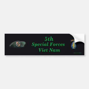 Femte Grönten Berets vietnam vets Bumper Sticker Bildekal