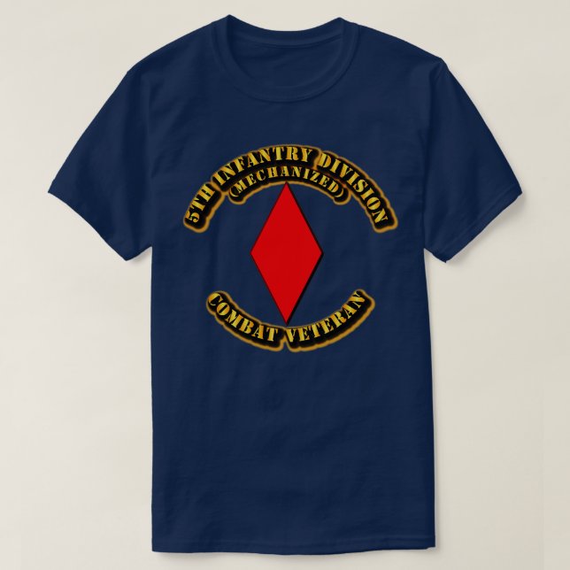 Femte infanteridivisionen: Bekämpning av veteran T Shirt (Design framsida)
