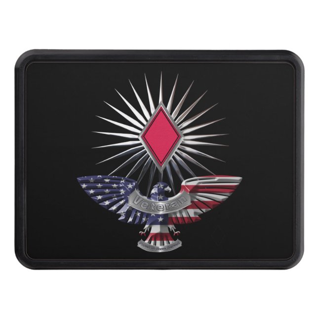 Femte infanteridivisionen "Red Diamond/Red Djävule Dragkroksskydd (Framsidan)